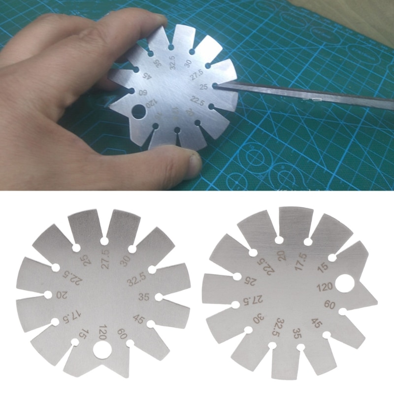 Edelstahl Fase Messgerät Winkelmesser Palette 15 grad-120 grad grad messen Werkzeuge Werkzeuge