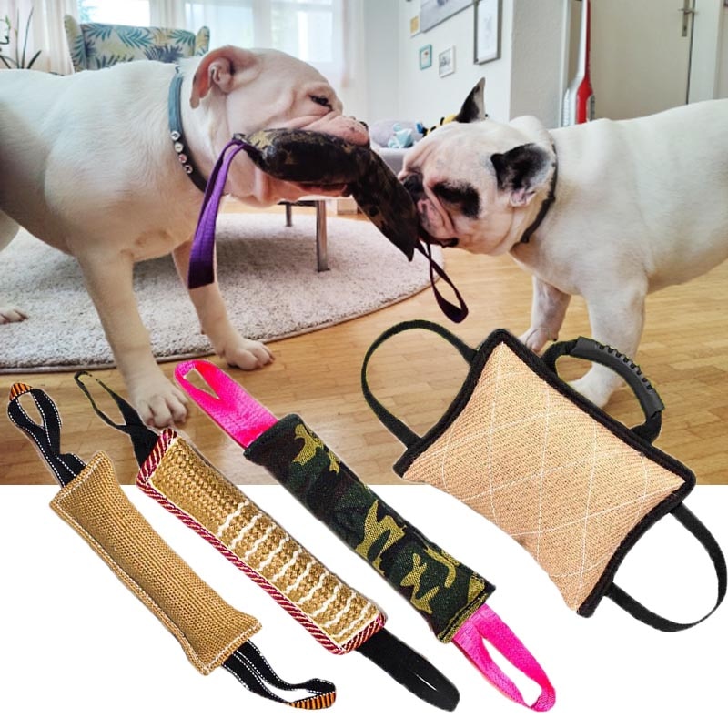 Hund Beißen Kissen Schlepper Stock Hanf Ausbildung Kauen dauerhaft Leinen Molaren Saubere Zähne Interaktive Spielzeug draussen 2 Seil Haustiere Liefert