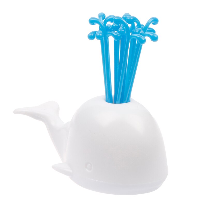 1Pc Nette Beluga Kochen Obst Gemüse Werkzeug Für Party Wohnkultur Obst Gabel einstellen Tisch Dekorationen