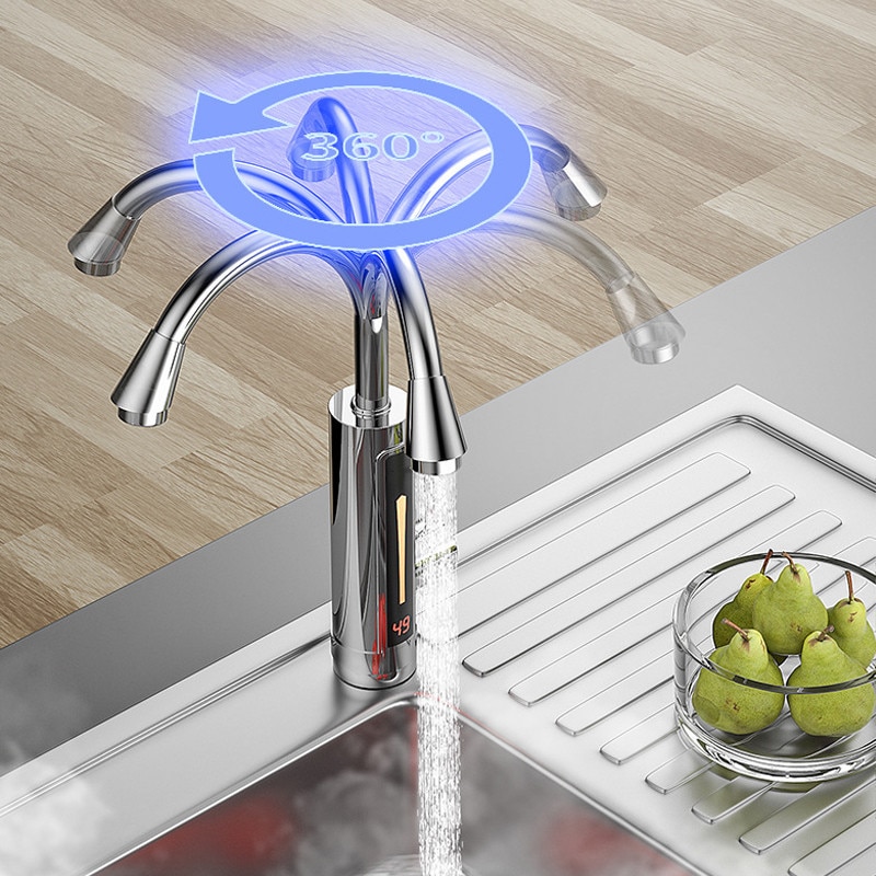 3300W Haushalt sofortig Elektrische Wasser Heizung Wasserhahn Wasserhahn Schlecht durchlauferhitzer LED Licht Temperatur Anzeige 220V