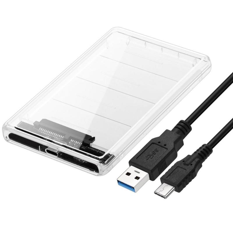 2,5 zoll transparent Festplatte fallen Typ-C zu SATA USB 3,1 Gen 2 HDD SSD Handy, Mobiltelefon Gehäbenutzen Kasten 2TB 10gbps USB 3,1 Gehäbenutzen fallen