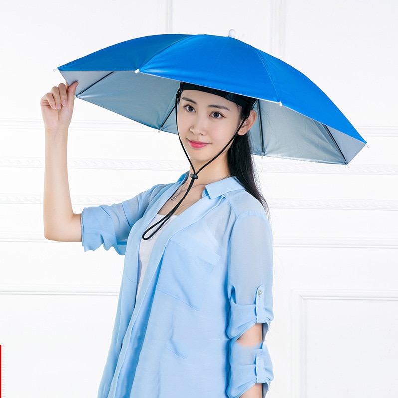 Leichte Regenschirm Angeln Regenschirm Kappe Overhead Doppel Klapp Regenschirm draussen-aktivitäzehn Wandern Sonnencreme Regen Schatten