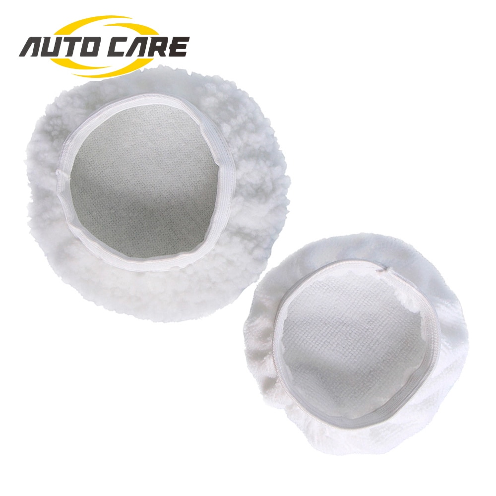 2 stücke Polieren Motorhaube Puffer Pad Mikrofaser Motorhaube Auto Polierer Pad Abdeckung für Wachsen Polieren Autolack Pflege 7-8 zoll