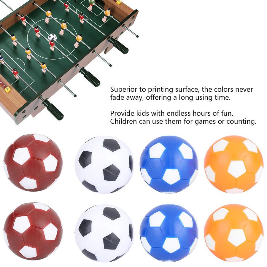 8Stck Tabelle FußBall FußBall Ball Kunststoff Mini FußBall Bälle Tabletop Spiel 36MM Tabletop Spiel FußBall Ball FußBall Zubehör