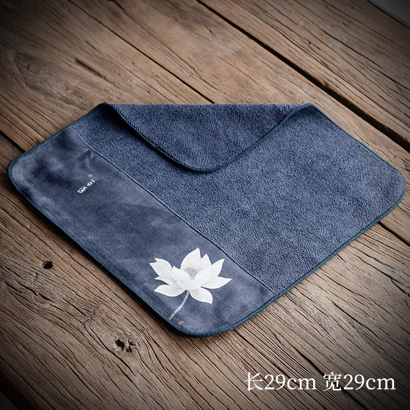 Blume Reim Gemalt Tee Handtuch Saugfähigen Verdickt Reinigung Tuch Saugfähigen Tonne Teekannen Tee Handtuch matt Tee Zeremonie Spezielle