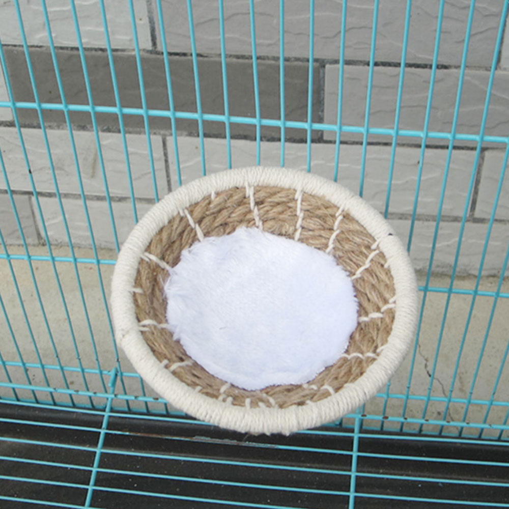 Manuelle Geflochtene Hanf Seil Vogel Nest Bett Multi-Zweck Künstliche Fink Nest Vogel Haus Für Papagei Hamster Haustier Bett Nest Liefert