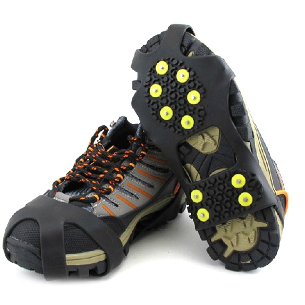1 paar 10 Nieten Anti-Schleudern Eis Greifer Klettern Schuh Spikes Eis Griffe Stollen Steigeisen Winter Klettern Anti Unterhose schuhe Abdeckung