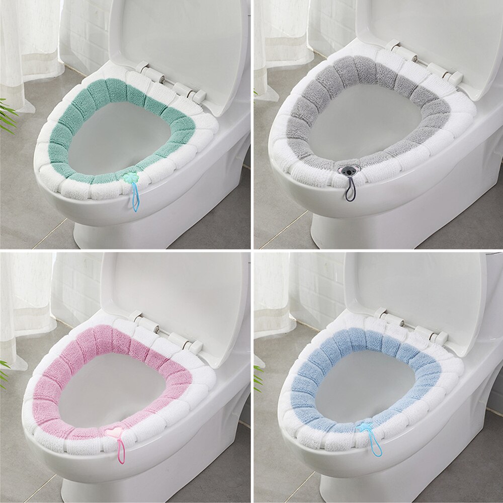 Universal- Abnehmbare Reißverschluss Wc Sitz matt Schlecht Warme Weiche Waschbar schließt matt Sitz fallen Winter Wärmer matt Pad