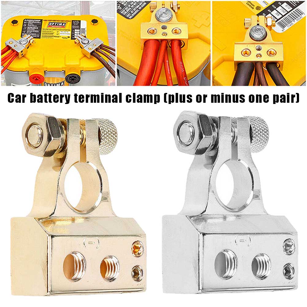1 paar Auto Batterie Terminal Anschlüsse Bausatz 0/4/8 AWG positiv Negativ Auto Batterie Beitrag Klemme für Auto Auto Wohnwagen Marine