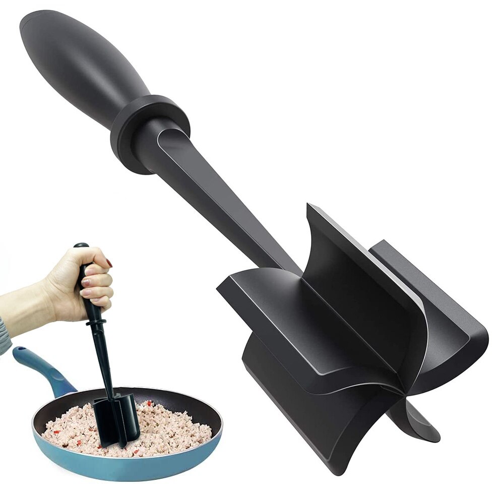 Multifunktionale Wärme Beständig Fleisch Stampfer Nylon Hamburger Zerhacker Boden Fleisch Zerhacker Utensil Nicht Stock Kochgeschirr