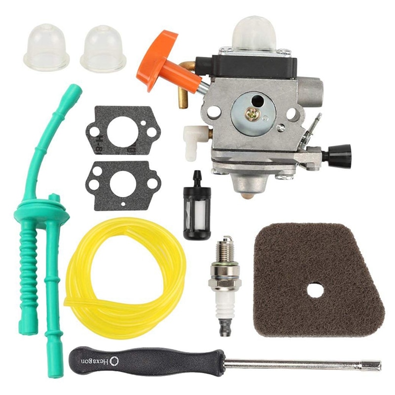 FS100 C1Q-S174 Vergaser + Luftfilter + Einstellung Werkzeug + Kraftstoff Linie für STIHL FS87 FS90 FS100 FS110 FS130 HL90 HL95 HL100 HT100