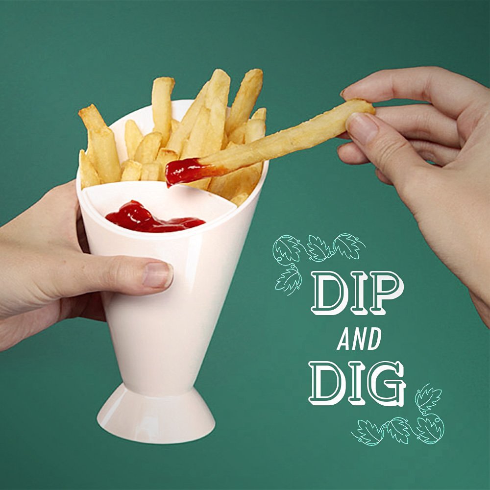 Praktische sortiert Soße Ketchup tauchen Tasse Schüssel Französisch Braten Chips Kegel Salat Tauch Tasse Gerichte Kartoffel Werkzeug Küche Zubehör