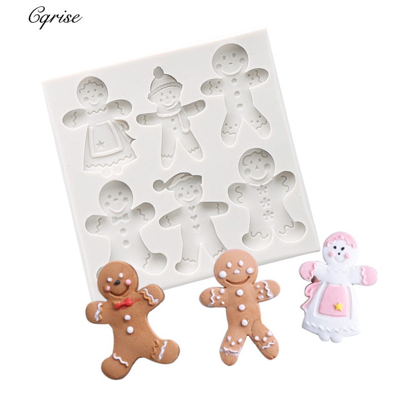 Lebkuchen Mann Schneemann bilden Silikon bilden Seife bilden Kuchen Dekorieren Werkzeuge Mini kerze bilden Süßigkeit schokolade Schimmel