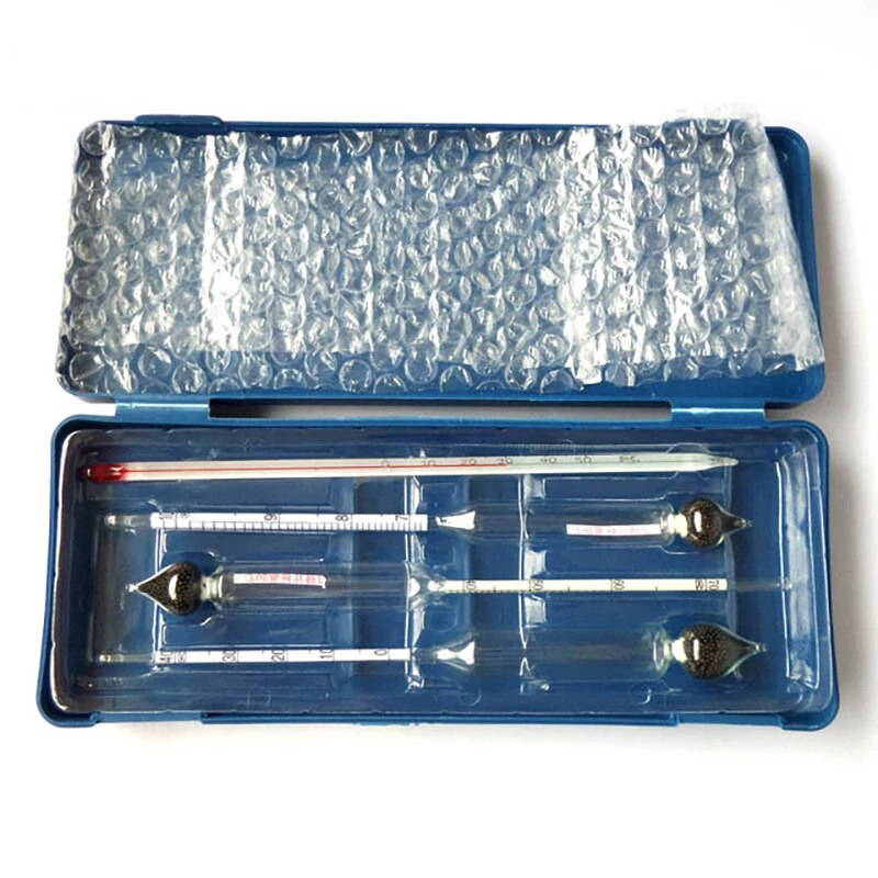 Homebrew Hydrometer Alkohol Meter Wein Konzentration Meter Alkohol Instrument Hydrometer Tester Thermometer 0-100% Brau Werkzeuge