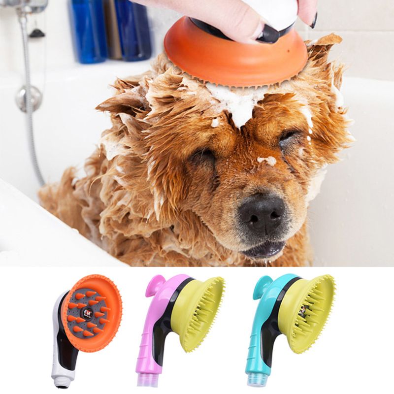 Haustiere Spritzgerät Dusche Hund Schlecht Massage bat Werkzeug Katze Dusche Pinsel Kopf