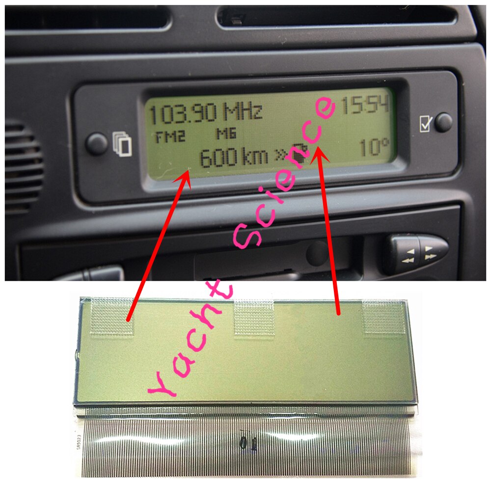 Auto Reise Computer LCD Anzeige mit Band Klima Kontrolle LCD Bildschirm Pixel Reparatur Für Citroen C5(2001-2004) xsara N1(1997-2005)