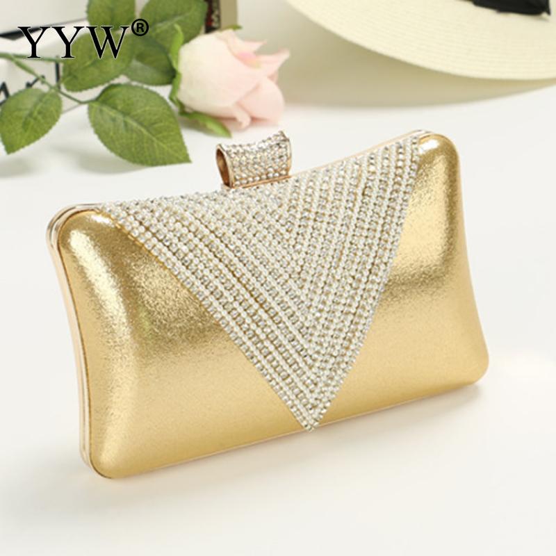Goldene Silber Abend Kupplung Tasche Frauen Taschen Hochzeit Perlen Handtaschen Braut Glänzende Diamanten Kupplungen Tasche Kette Schulter Tasche