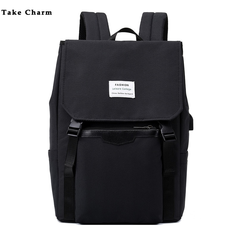Jugend Schüler Schul Neue Britischen Stil Wasserdichte Laptop Rucksack USB Headset Jack Männer Und Frauen Geschäft Rucksack