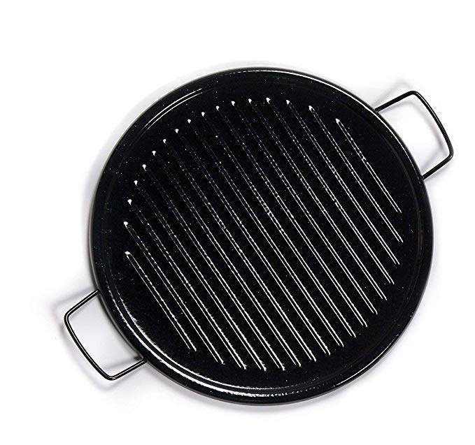 Vaello bereichen 46 cm Stahl emaillierten eisen maschine Brot mit 2 Griffe, schwarz cm Stahl emaillierten eisen maschine Brot mit 2 Griffe, Schwarz (