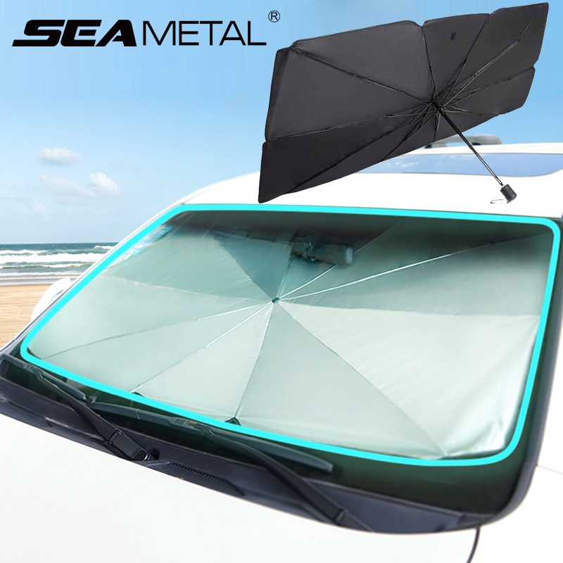 Auto Sonnenschirm UV Schutz Sonnenschirm für Auto Windschutz Sommer UV Reflektor Visiere Schutz Sonnenschutz Auto Innere Verwendet Regenschirm