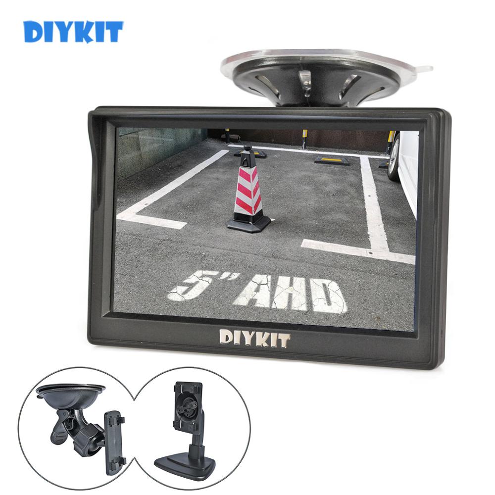 DIYKIT 5 'AHD Auto Rückansicht Monitor Innen Parkplatz Sicherung-HD Monitor mit Sowohl Saugnapf und Halterung für MPV SUV Pferde Lkw