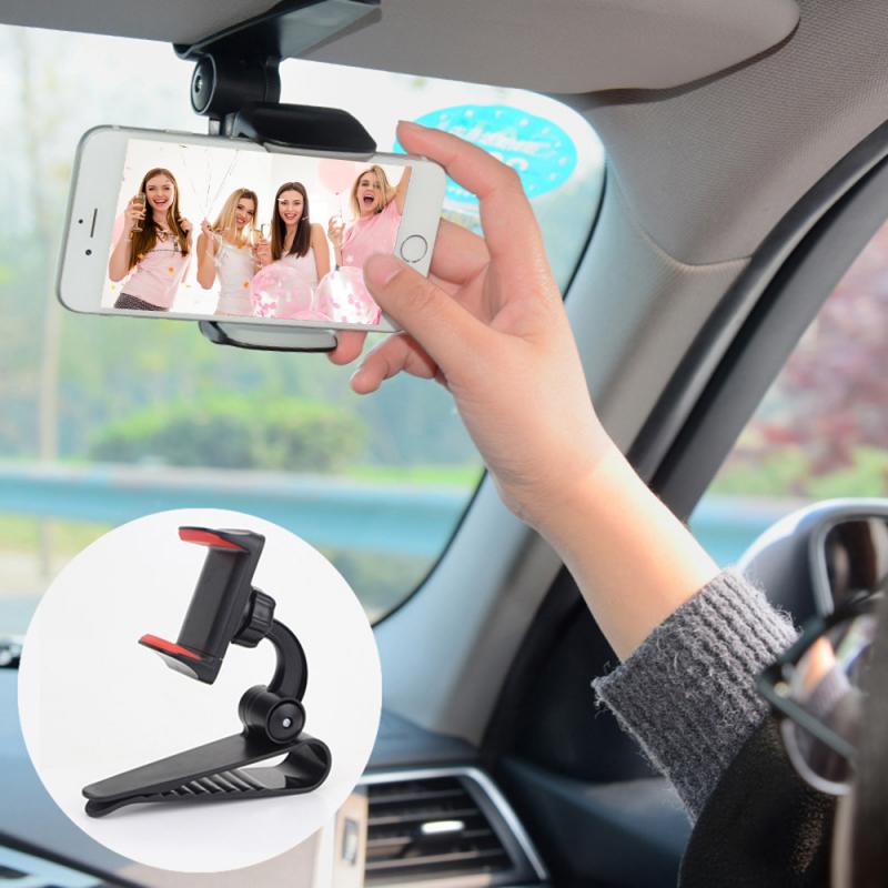 Auto Sonnenblende Clip Halterung GPS praktisch Halfter Stand Halterung 360 ° Drehbare GPS Halfter Auto Innen Zubehör Telefon halterung