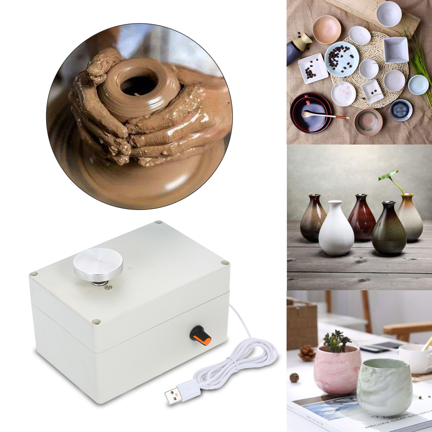 USB Keramik Räder Elektrische Keramik Rad Maschine Mini Tonne Werfen, Der Keramik Maschine DIY Handwerk Keramik Tonne Töpfer Bausatz