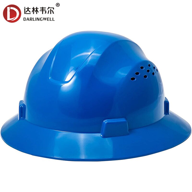 DARLINGWELL Sicherheit Voller Krempe Harte Hütte mit Lüftungsschlitze Bau Helm Atmungsaktive Arbeits Eisenbahn Metallurgie Bergwerk Deckel