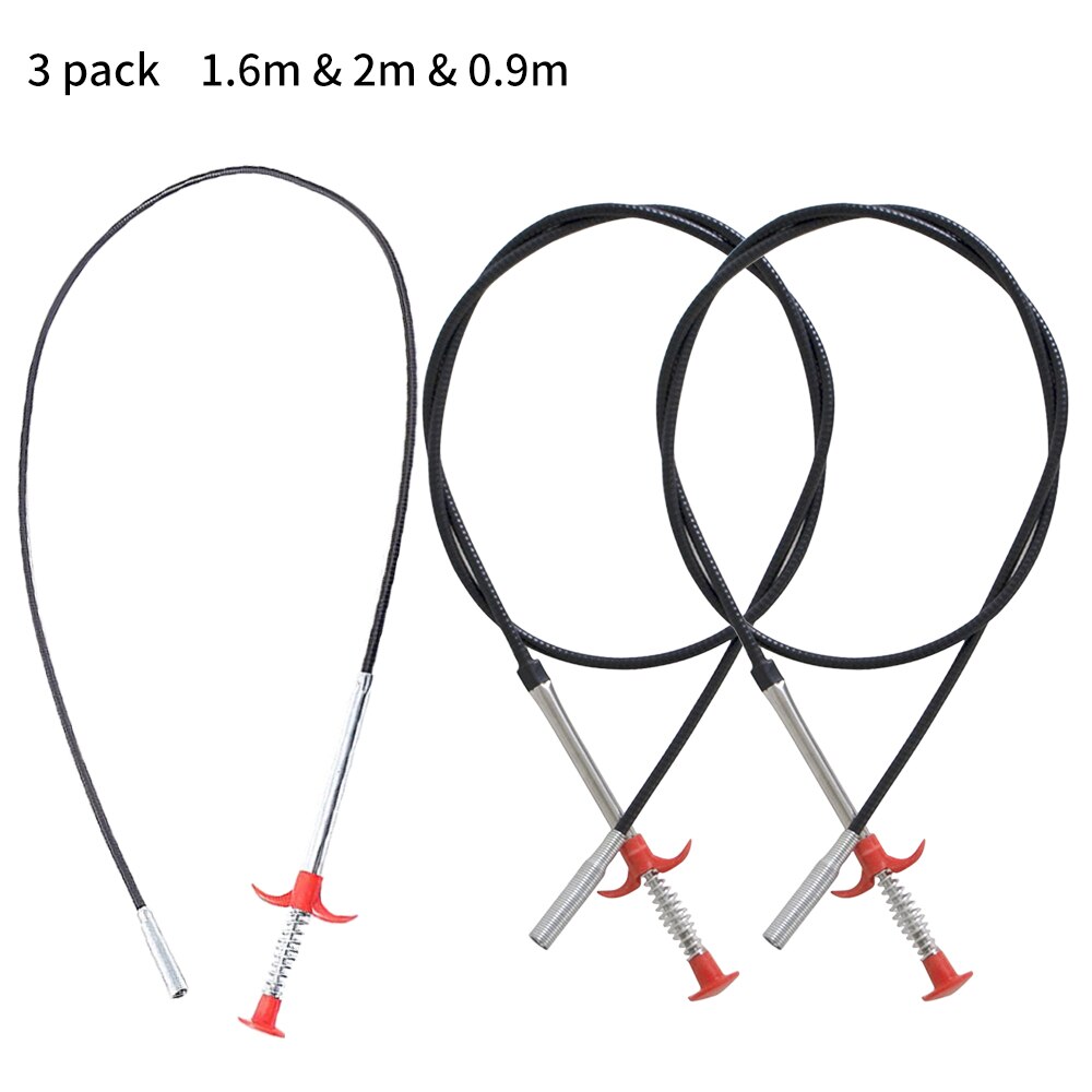 3 Pack Sanitär Ablaufen Schlange Verstopfte Kanalisation Schlange Schnecke Haar Verstopfen Entferner Dusche Wc, Waschbecken Reiniger Schlecht Küche Sauber Werkzeuge