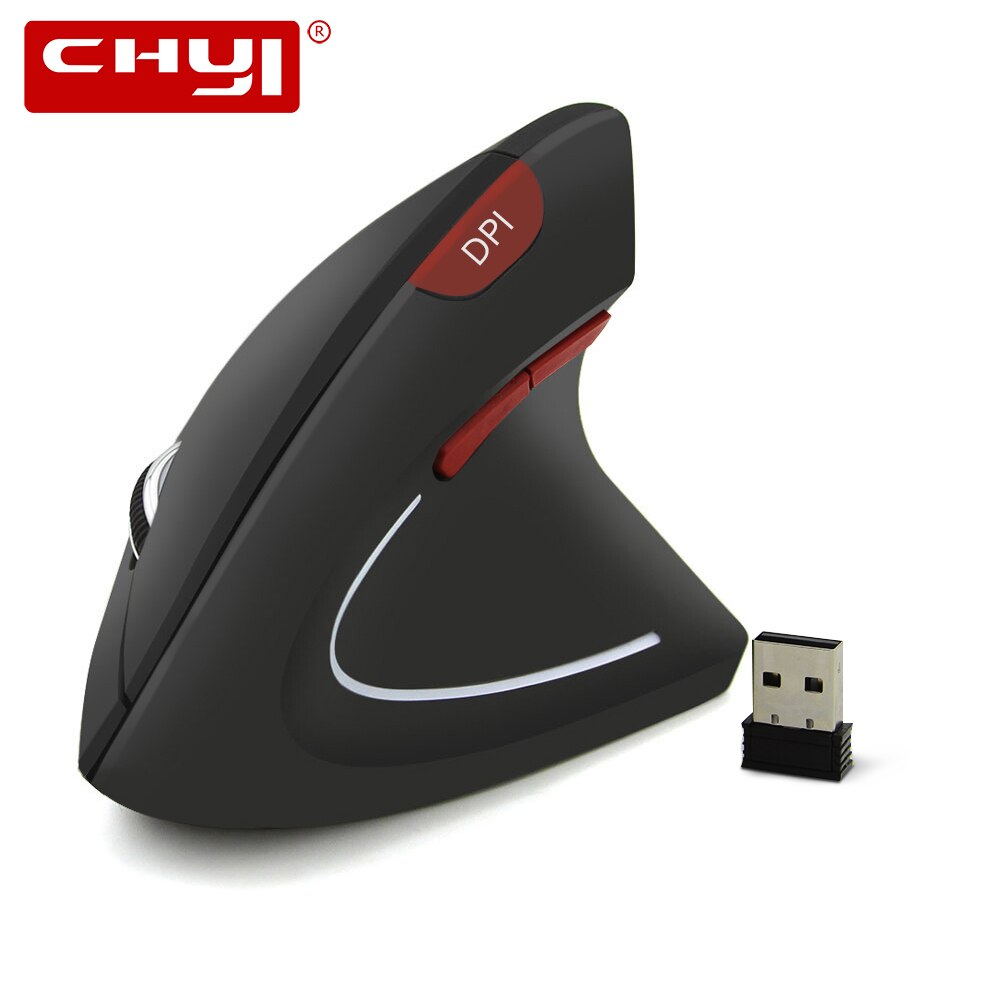 CHYI Drahtlose Vertikale Maus Ergonomische Computer Spielen Mäbenutzen 800/1200/1600DPI USB Optische Maus Gamer Mit Maus Pad Bausatz Für PC