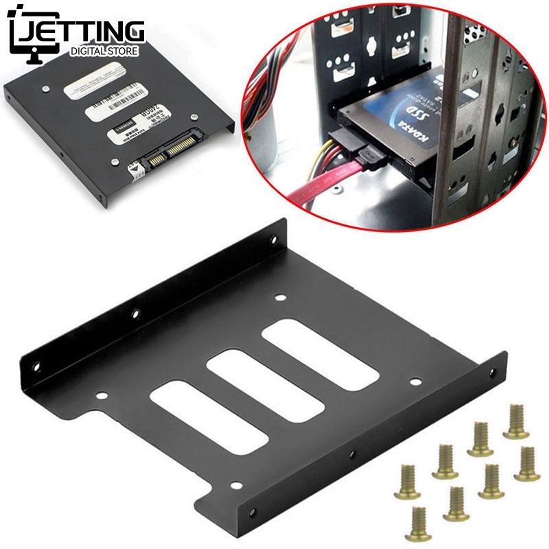 Nützliche 2,5 Zoll SSD HDD Zu 3,5 Zoll Metall Montage Adapter Halterung Dock 8 Schrauben Festplatte Halfter Für PC festplatte Gehäbenutzen