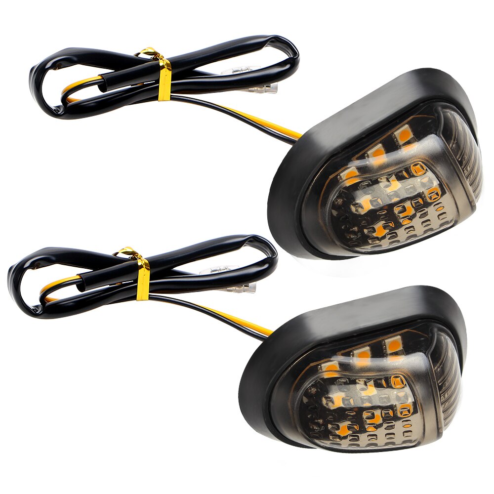 LEEPEE 12 V Gelb Beleuchtung Motorrad Indikatoren Blinker 9 LED Motorrad EIN Paar Piranha Licht Blinker Blinker Licht