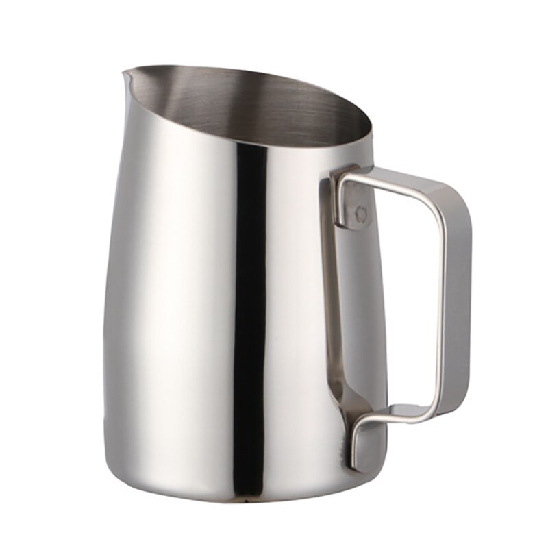 400Ml Edelstahl ziehen Kaffee Tasse Milch Schaum Topf Tasse Scharf-nase Diagonale Kaffee Milch Tasse Geeignet für Barista Cappuccino