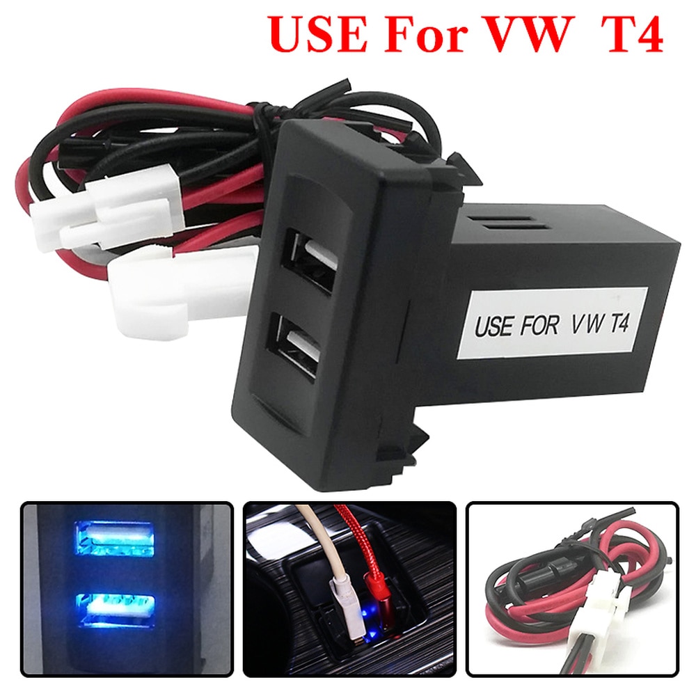 Auto Ladegerät Dual USB Auto Auto Ladegerät ehicle Energie Wandler Konverter für Volkswagen für VW T4 Auto Ladegerät Spezielle Auto