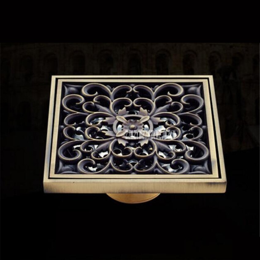 ZJ42804 Europäischen Antiken Boden Ablauf Hochwertige 4-zoll Platz Boden Ablauf Kupfer Deodorant Ader Schlecht Boden Ablauf Sieb