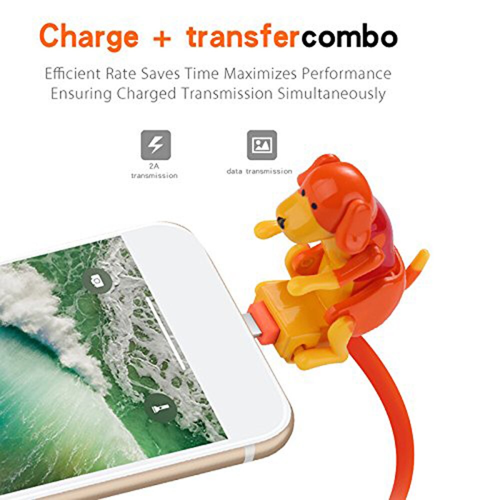 Mini buckeln Stelle Hund Spielzeug Smartphone Kabel Ladegerät Daten 1M Ladung Linie niedlich Mikro usb Kabel schnelle Ladung Energie Datum kabel