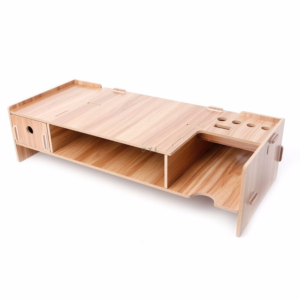 Holz Schreibtisch Monitor Steigleitung TV Ständer Halfter Über Tastatur Schreibtisch Organizer Lagerung Raum Für Computer Laptop