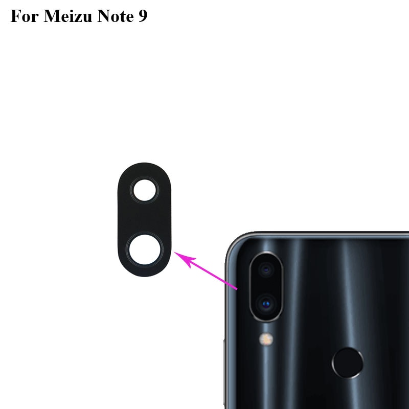 2Stck Für Meizu Hinweis 9 M1923 Zurück Hinten Kamera Glas Objektiv Prüfung gute für Meizu M9 M 9 hinweis Ersatz Teile