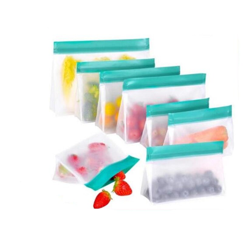 PEVA Lebensmittel Lagerung Tasche Aktualisierung Dicht oben Stand hoch wiederverwendbar Gefrierschrank Sandwich Ziplock Silikon Küche Kühlschrank Organizer