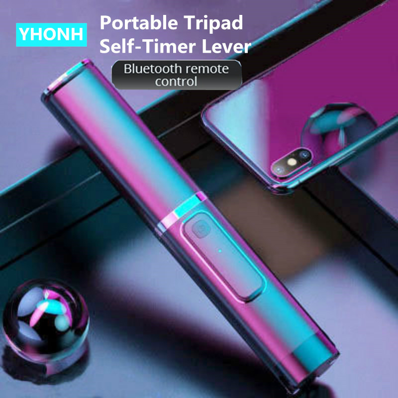 Drahtlose Stock Integrierte Stativ fernbedienung Stock Telefon Halterung Halfter Bluetooth selfie Stock stativ handheld tripode para movil