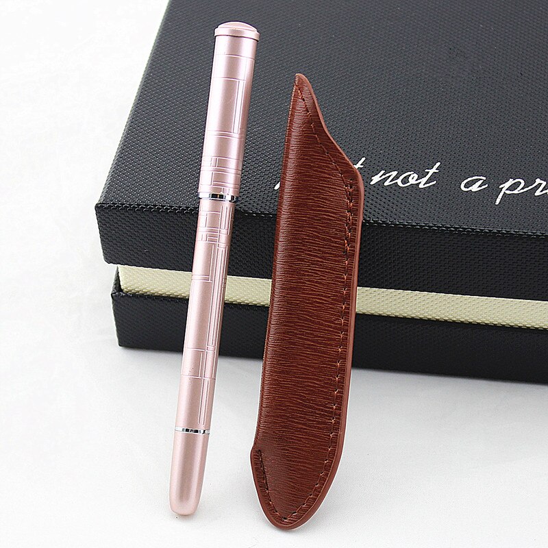 Rosa Carving Iraurita Brunnen Stift Luxus Stift tasche Voller Metall tinte Stifte Schreiben Schreibwaren Büro Schule einstellen Kasten