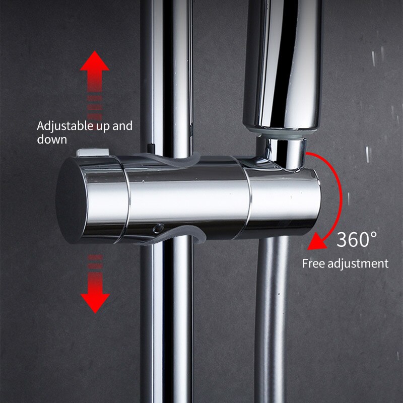 Dusche Halterung Dusche Schiene Halfter 24 ~ 25mm ABS Chrom Dusche Kopf Halfter Einstellbar Schlecht Zubehör Universal-