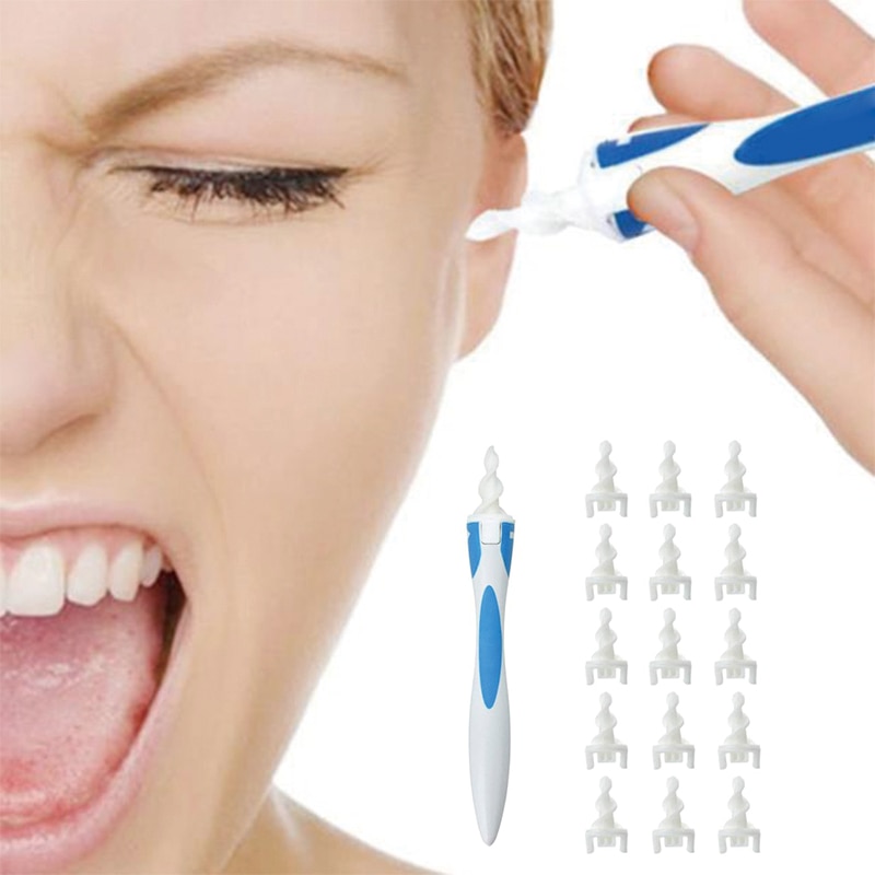 Silikon Ohr Löffel Werkzeug einstellen Ohren Pflege Gesundheit Werkzeuge Reiniger Ohr Wachs Entfernung Werkzeug 16 Silikon Fußpflege Weiche Spirale Ohren reiniger Werkzeuge