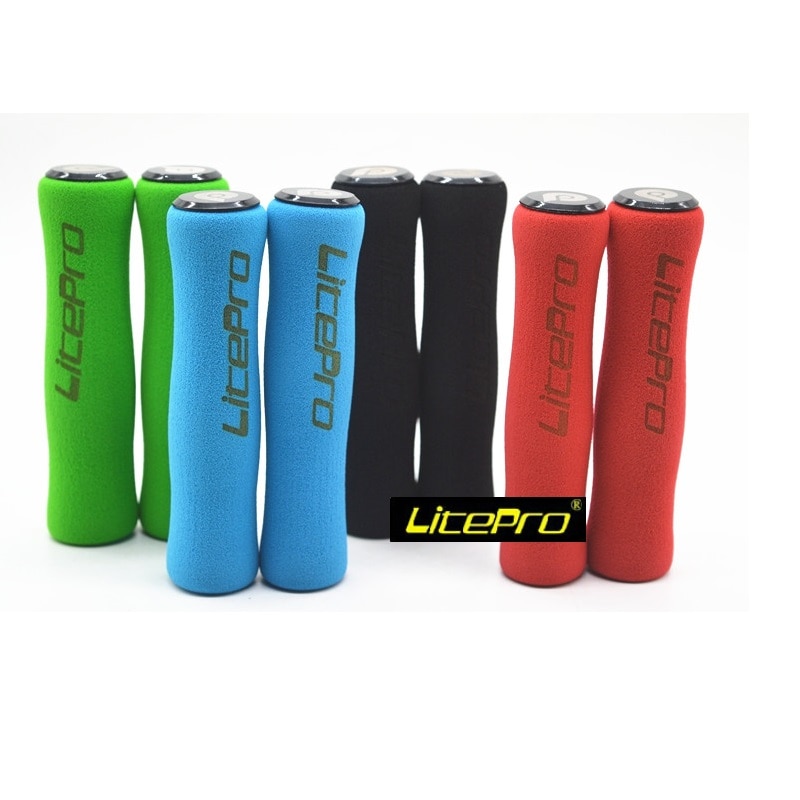 Litepro Fahrrad Griffe 22,2mm 120mm Schwamm Komfortable Nicht-rutsch Schock Absorption Lenker Griff Für Falten Fahrrad MTB straße Fahrrad