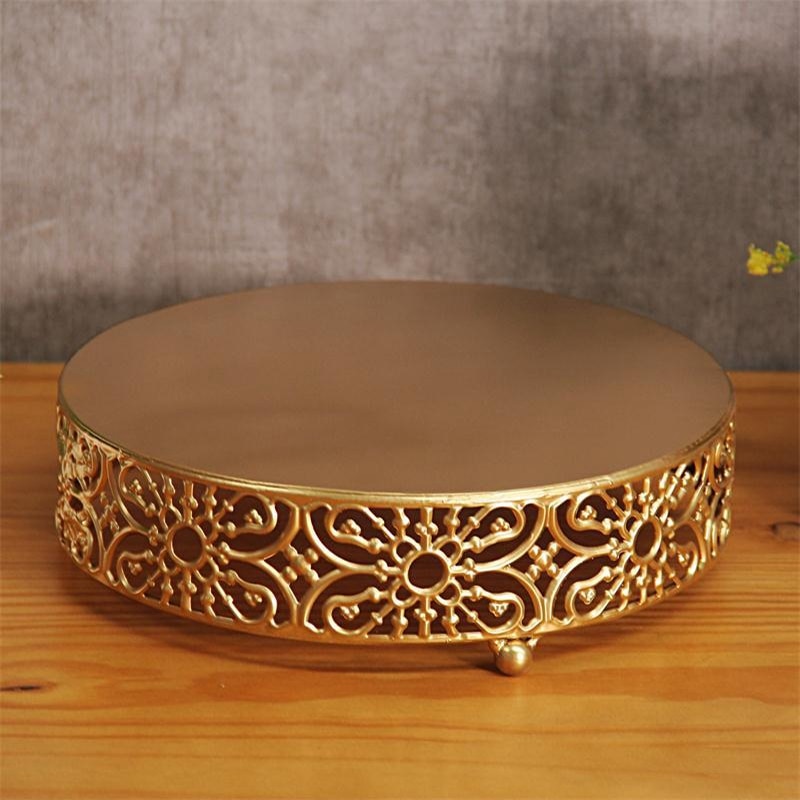 Gold Hochzeit Nachtisch Tablett Kuchen Stehen Süssigkeit Anzeige Platte für Hochzeit Kuchen Cupcake Pfanne Party Versorgung Küche Zubehör