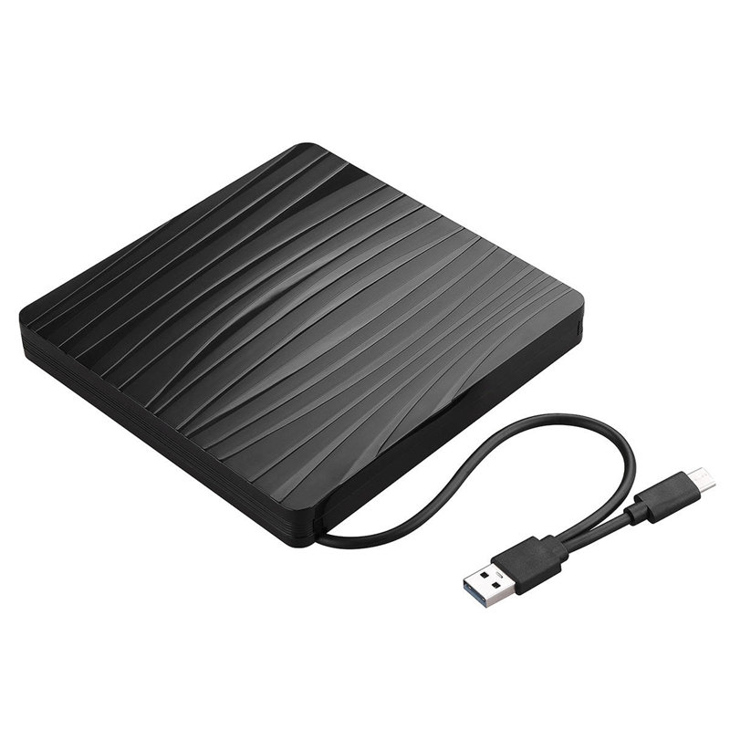 Externe CD DVD Stock USB 3.0 Tragbare DVD CD RW Optisches Laufwerk Brenner CD Rom Spieler Recorder Schriftsteller Kompatibel mit Mac /Fenster