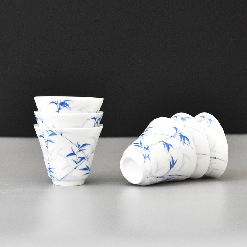 Hand-gemalt Kung Fu Tasse handgefertigt Keramik Whiteware dünn Reifen Teetasse Meister Tasse persönlich Tasse klein Single Tasse retro Stil Tasse