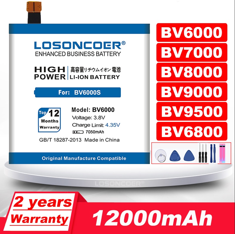 12000mAh V636468P U536174P V575868P BV7000 Batterie Für Blackview BV7000 Profi BV6000 BV6000S BV8000 BV9000 Profi BV9500 BV6800