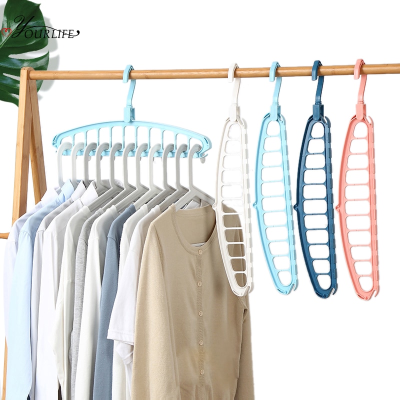 OYOURLIFE Multi-funktion Magie KleiderbüGel Drehbare Aufhänger Trocknen Gestell Außen Anti-Unterhose KleiderbüGel Für Kleidung Wäsche Gestell