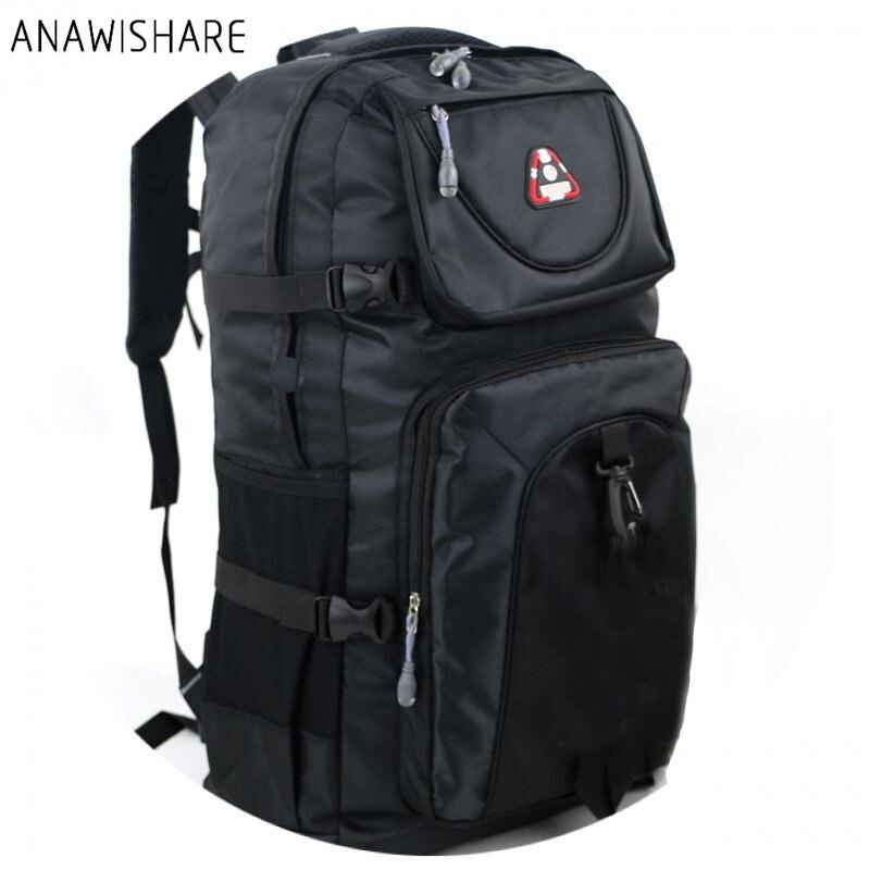 ANAWISHARE Männer Rucksäckeäcke Reise Rucksack Große Kapazität Rucksack Mann Große Zurück Taschen Rucksack Wasserdichte Bagpack 60L